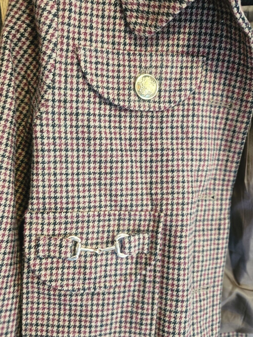 7 For All Mankind Mixed Plaid Cropped Jacket Size M Academia • Preppy • Equestri - Picture 3 of 10